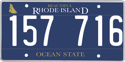 RI license plate 157716
