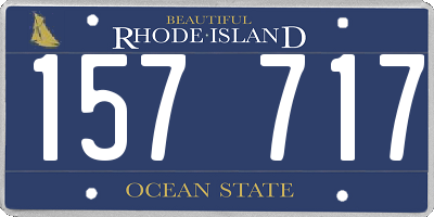 RI license plate 157717