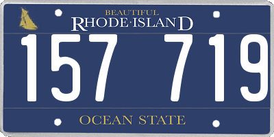 RI license plate 157719