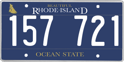 RI license plate 157721