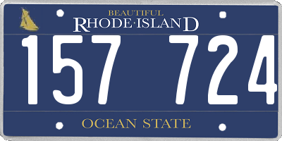 RI license plate 157724