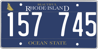 RI license plate 157745