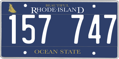RI license plate 157747