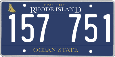 RI license plate 157751
