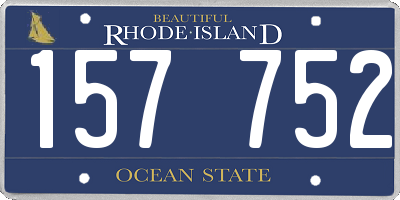 RI license plate 157752