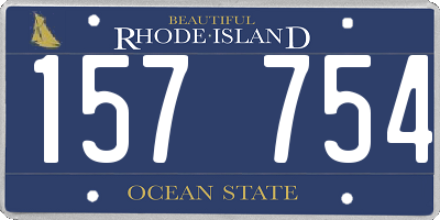 RI license plate 157754