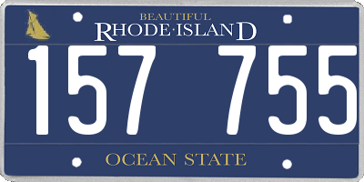RI license plate 157755