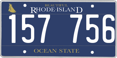 RI license plate 157756