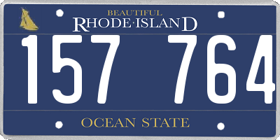 RI license plate 157764