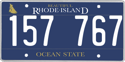 RI license plate 157767