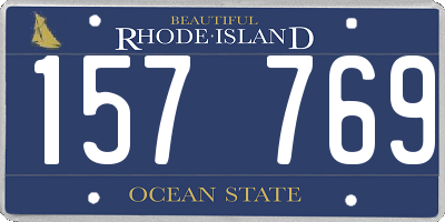 RI license plate 157769