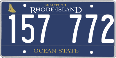 RI license plate 157772