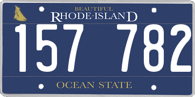 RI license plate 157782