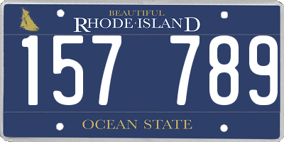 RI license plate 157789