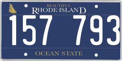 RI license plate 157793