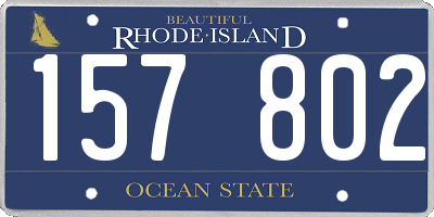 RI license plate 157802