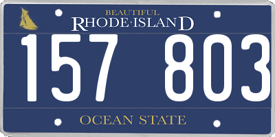 RI license plate 157803