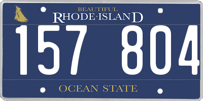 RI license plate 157804