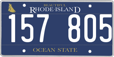 RI license plate 157805
