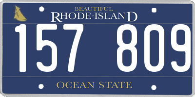 RI license plate 157809