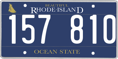 RI license plate 157810