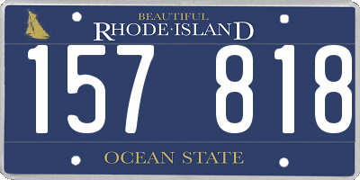 RI license plate 157818