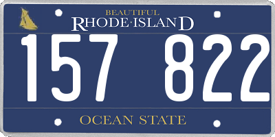 RI license plate 157822