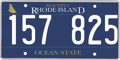 RI license plate 157825