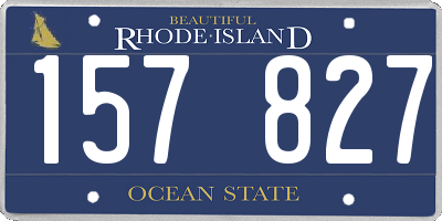 RI license plate 157827