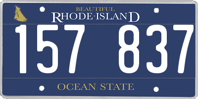 RI license plate 157837