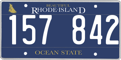 RI license plate 157842