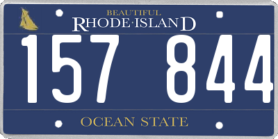RI license plate 157844