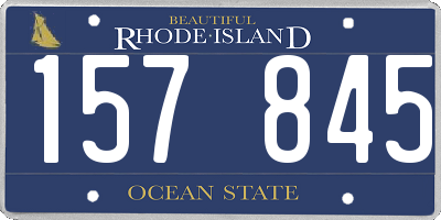 RI license plate 157845