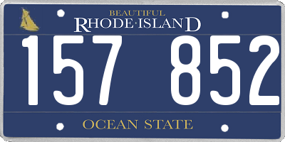 RI license plate 157852