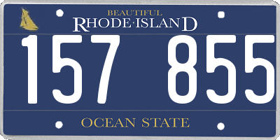 RI license plate 157855