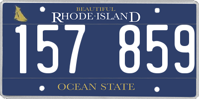 RI license plate 157859