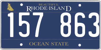 RI license plate 157863
