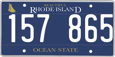 RI license plate 157865