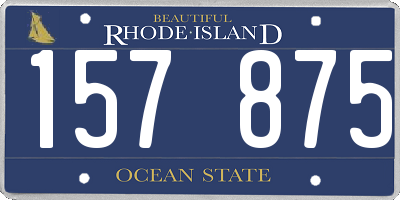 RI license plate 157875