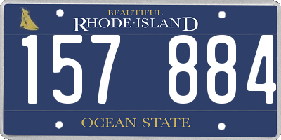 RI license plate 157884