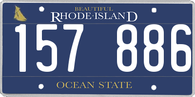 RI license plate 157886