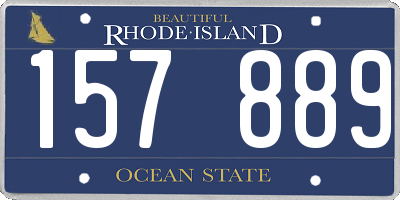 RI license plate 157889