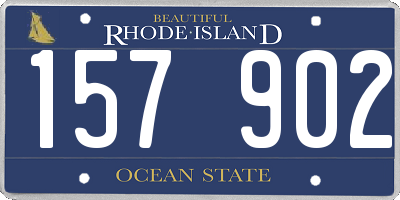 RI license plate 157902