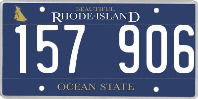RI license plate 157906