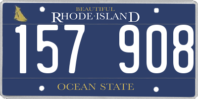 RI license plate 157908