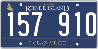 RI license plate 157910