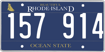 RI license plate 157914