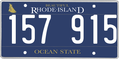 RI license plate 157915