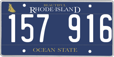 RI license plate 157916