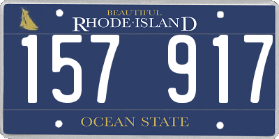 RI license plate 157917